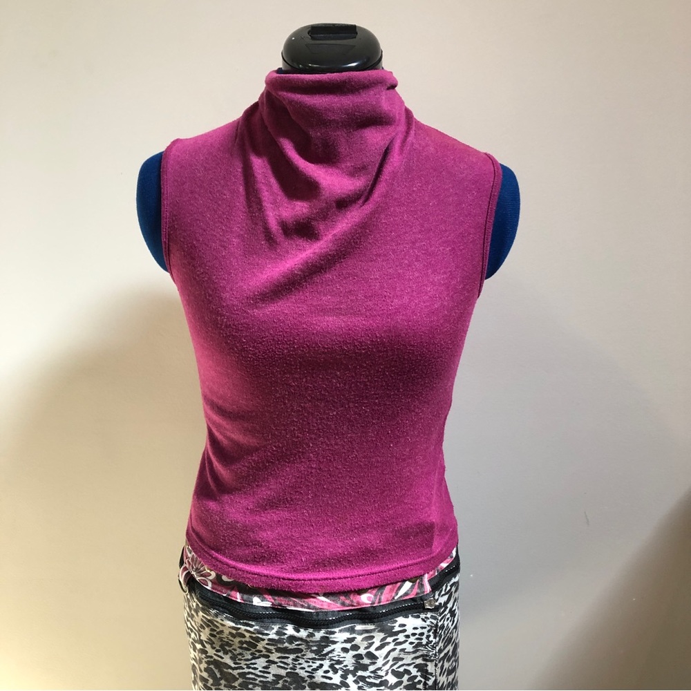 Y2K Magenta rabbit fur top
